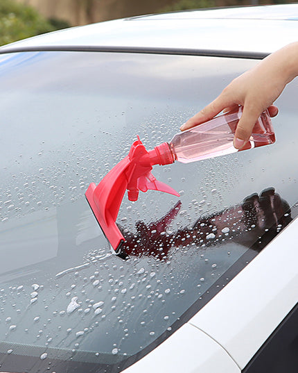 Glass Cleaning Brush with Water Spray Window Cleaner High-quality Aluminum Long Handle Wiper and Cloth Combo Silicone