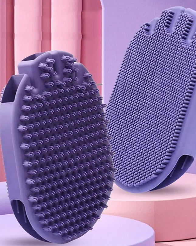 Massaging Pet Shampoo Brush, Soft Bristle Pet Grooming Brush, Dual-Sided Cleaning Brush Ideal For Dog Grooming And Shampooing 1pcs