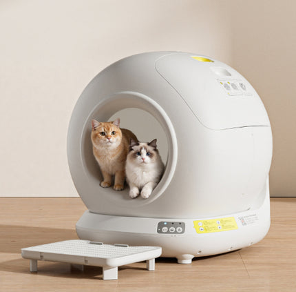 Fully Enclosed Automatic Self-cleaning Cat Litter Box With Extra-large Tray To Prevent Litter Tracking