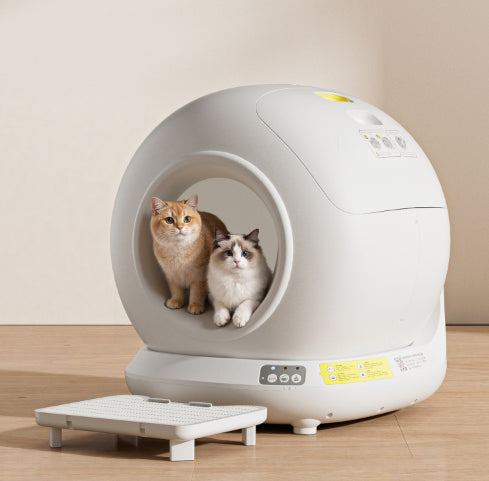 Fully Enclosed Automatic Self-cleaning Cat Litter Box With Extra-large Tray To Prevent Litter Tracking