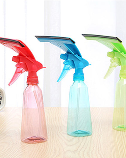 Glass Cleaning Brush with Water Spray Window Cleaner High-quality Aluminum Long Handle Wiper and Cloth Combo Silicone