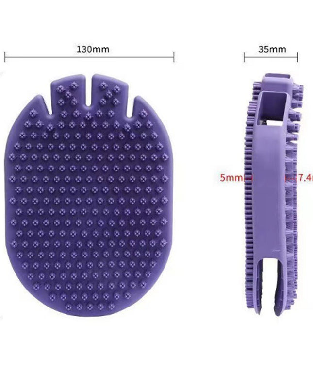 Massaging Pet Shampoo Brush, Soft Bristle Pet Grooming Brush, Dual-Sided Cleaning Brush Ideal For Dog Grooming And Shampooing 1pcs
