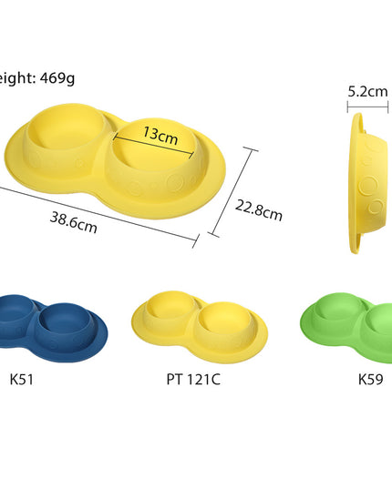 Pet Supplies Custom Non Slip Waterproof Silicone Water Food 2 In 1 Mat Pad Pet Bowls & Feeders