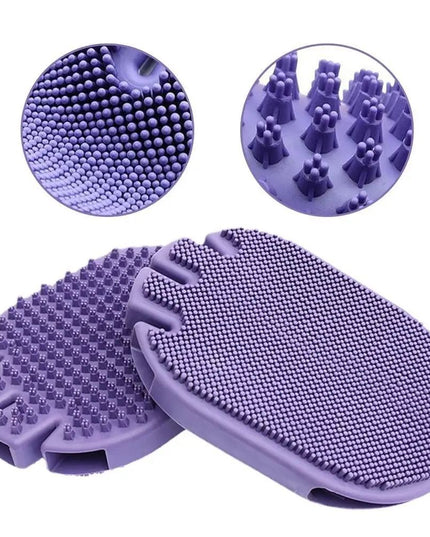 Massaging Pet Shampoo Brush, Soft Bristle Pet Grooming Brush, Dual-Sided Cleaning Brush Ideal For Dog Grooming And Shampooing 1pcs