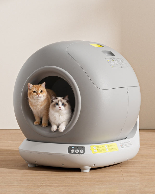 Fully Enclosed Automatic Self-cleaning Cat Litter Box With Extra-large Tray To Prevent Litter Tracking