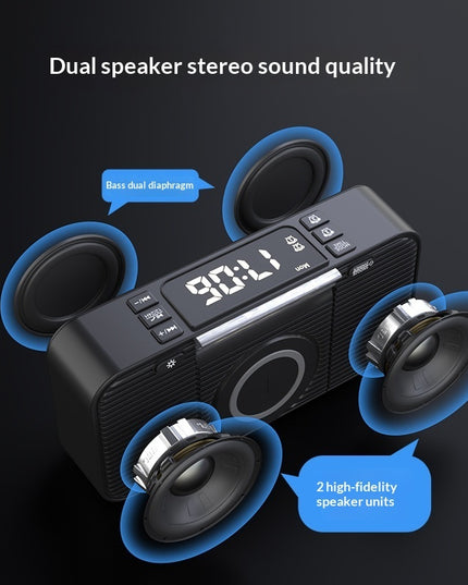 New Wireless Charging Ambient Night Light With Dual Bluetooth Speakers