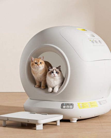 Fully Enclosed Automatic Self-cleaning Cat Litter Box With Extra-large Tray To Prevent Litter Tracking