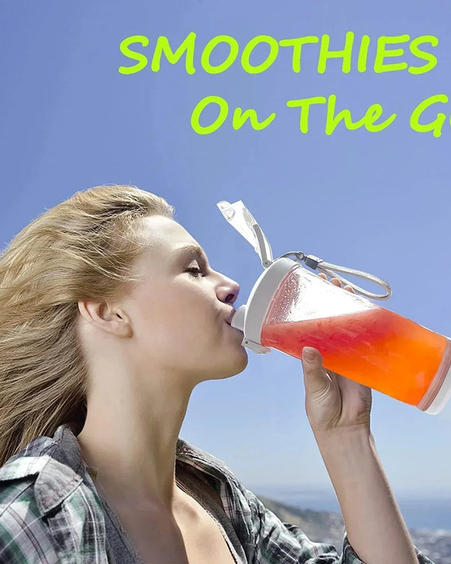 Portable Blender 600ML Electric Juicer Fruit Mixers 4000mAh USB Rechargeable Smoothie Mini Blender Personal Juicer Colorf