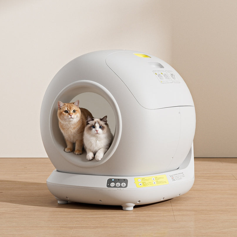Fully Enclosed Automatic Self-cleaning Cat Litter Box With Extra-large Tray To Prevent Litter Tracking