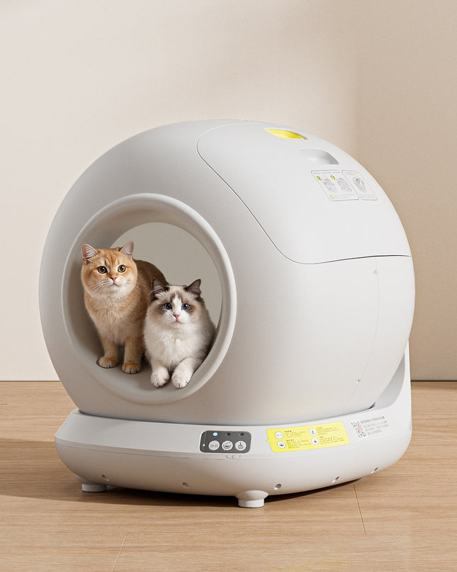 Fully Enclosed Automatic Self-cleaning Cat Litter Box With Extra-large Tray To Prevent Litter Tracking