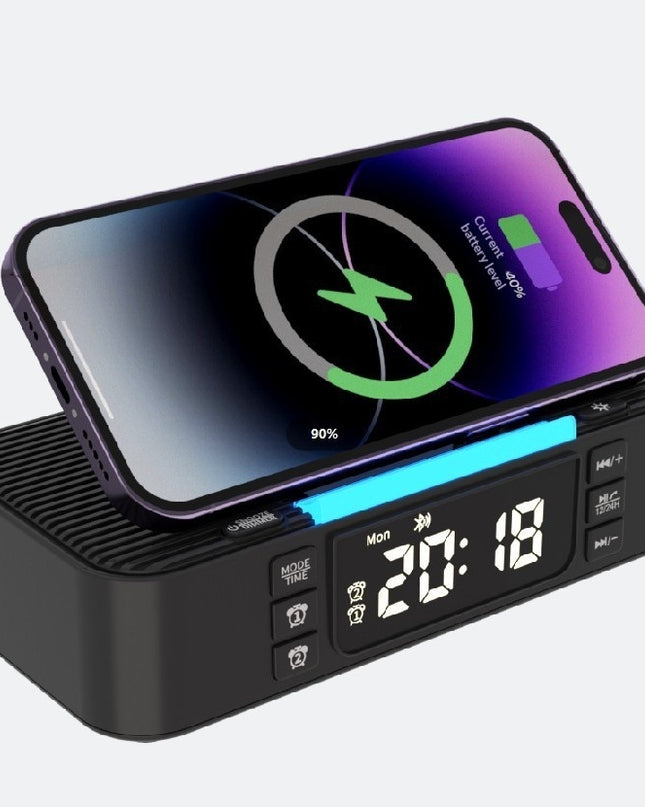 New Wireless Charging Ambient Night Light With Dual Bluetooth Speakers