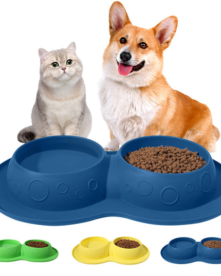 Pet Supplies Custom Non Slip Waterproof Silicone Water Food 2 In 1 Mat Pad Pet Bowls & Feeders
