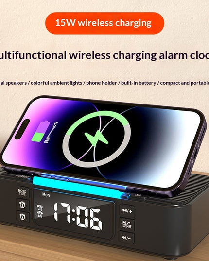 New Wireless Charging Ambient Night Light With Dual Bluetooth Speakers