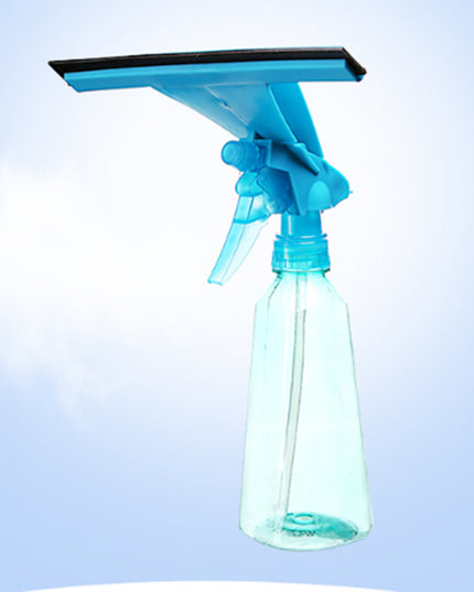 Glass Cleaning Brush with Water Spray Window Cleaner High-quality Aluminum Long Handle Wiper and Cloth Combo Silicone