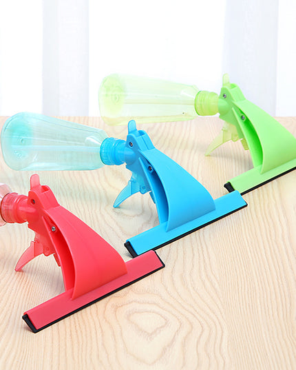 Glass Cleaning Brush with Water Spray Window Cleaner High-quality Aluminum Long Handle Wiper and Cloth Combo Silicone
