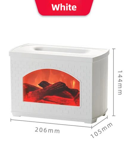 New Simulated Fireplace Air Humidifier Flame Effect Aroma Oil Diffuser Aromatherapy Humidifiers Mist Sprayer Air Purifier
