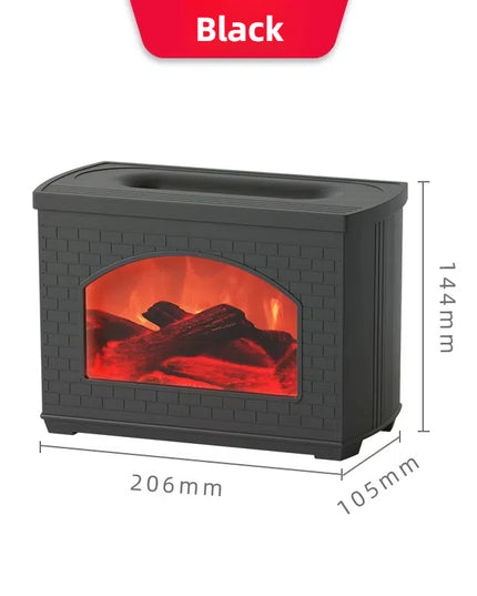 New Simulated Fireplace Air Humidifier Flame Effect Aroma Oil Diffuser Aromatherapy Humidifiers Mist Sprayer Air Purifier