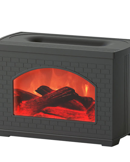 New Simulated Fireplace Air Humidifier Flame Effect Aroma Oil Diffuser Aromatherapy Humidifiers Mist Sprayer Air Purifier