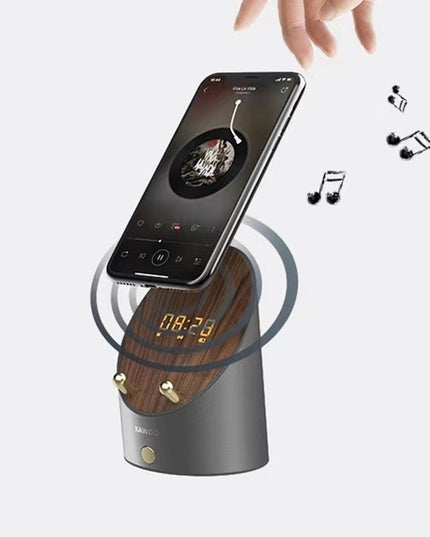 Metal Induction Small Speaker Subwoofer Portable Mini Wireless Phone Holder Smart Speakers