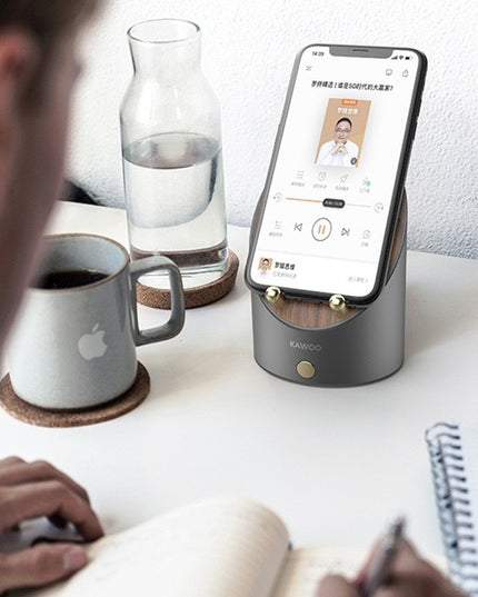 Metal Induction Small Speaker Subwoofer Portable Mini Wireless Phone Holder Smart Speakers