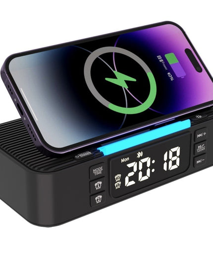 New Wireless Charging Ambient Night Light With Dual Bluetooth Speakers