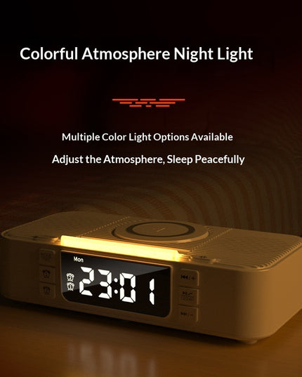 New Wireless Charging Ambient Night Light With Dual Bluetooth Speakers