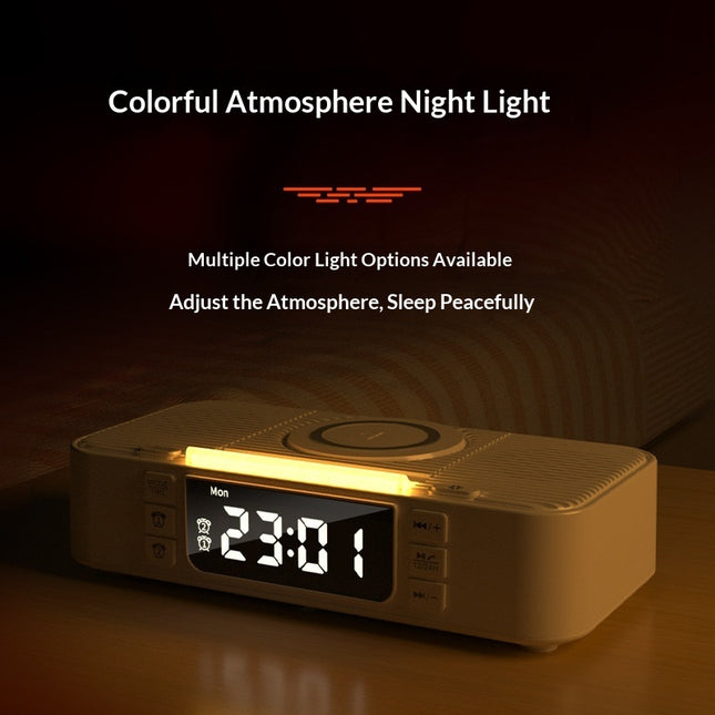 New Wireless Charging Ambient Night Light With Dual Bluetooth Speakers