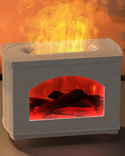New Simulated Fireplace Air Humidifier Flame Effect Aroma Oil Diffuser Aromatherapy Humidifiers Mist Sprayer Air Purifier