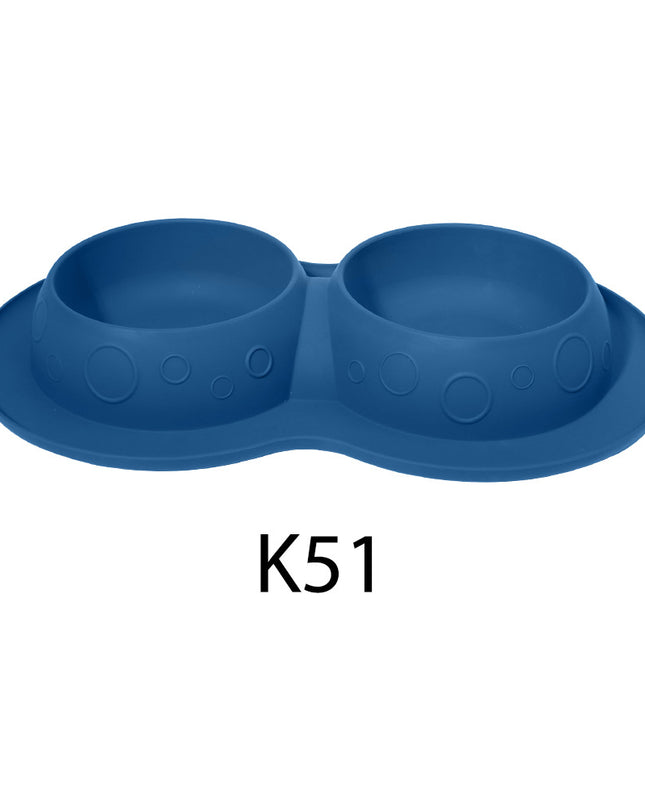 Pet Supplies Custom Non Slip Waterproof Silicone Water Food 2 In 1 Mat Pad Pet Bowls & Feeders