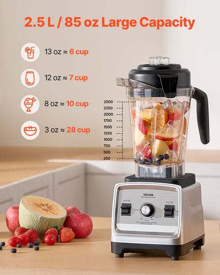 85 Oz 1400W Blender For Smoothies Food Processing Blender For Kitchen