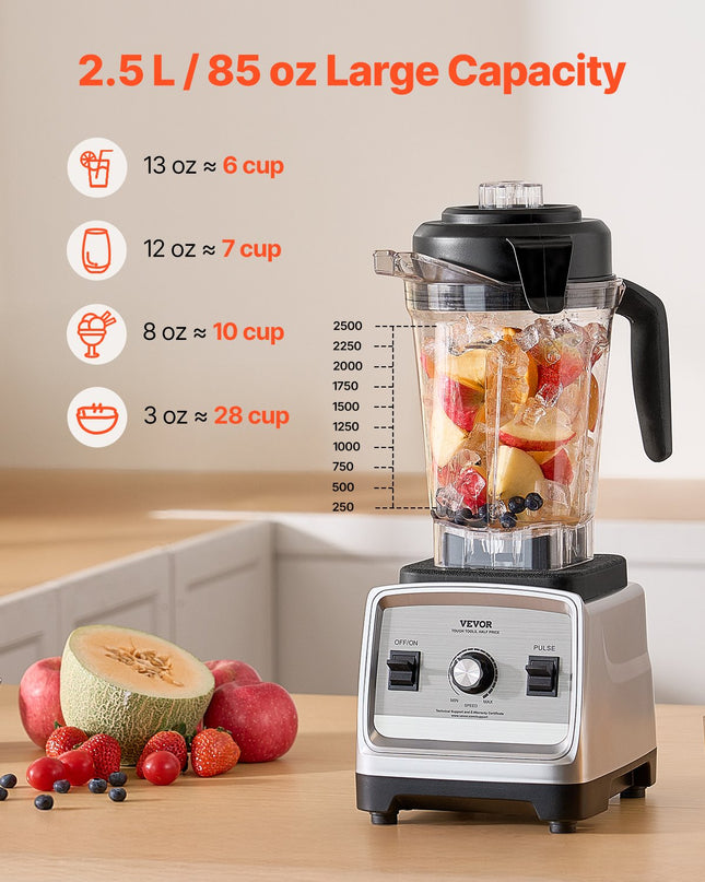 85 Oz 1400W Blender For Smoothies Food Processing Blender For Kitchen