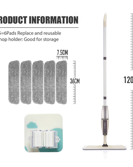 Spray Mop Detachable Magic Mop Wooden Floor Flat Mops Home