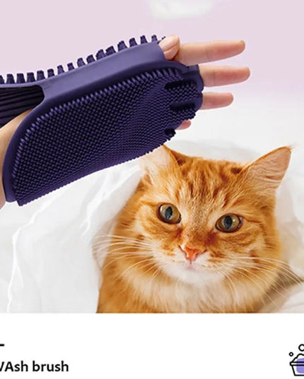 Massaging Pet Shampoo Brush, Soft Bristle Pet Grooming Brush, Dual-Sided Cleaning Brush Ideal For Dog Grooming And Shampooing 1pcs